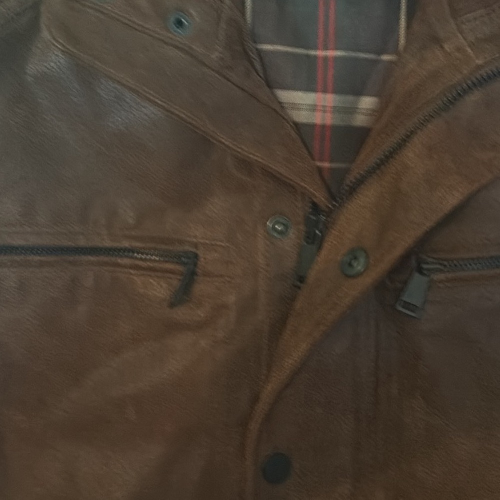 Johnston & Murphy Dark Brown Leather Coat - Picture 3 of 14